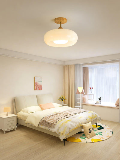 BauhausGlow | Vintage Elegant Glass Disc Flush Mount Ceiling Light 8