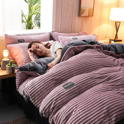 Bedding Set | Thickened Corduroy Velvet | Cozy Warmth & Modern Design | Bedroom Essentials 10