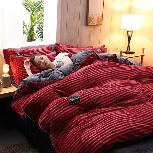 Bedding Set | Thickened Corduroy Velvet | Cozy Warmth & Modern Design | Bedroom Essentials 22