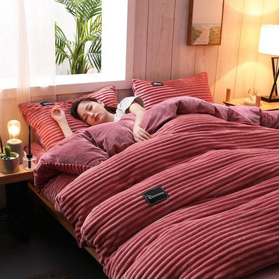 Bedding Set | Thickened Corduroy Velvet | Cozy Warmth & Modern Design | Bedroom Essentials 27