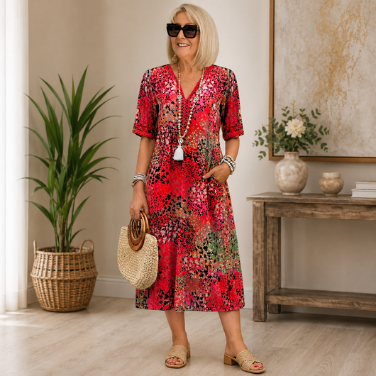 Bella | Women's Dress Floral Midi Lightweight Breathable Summer 1