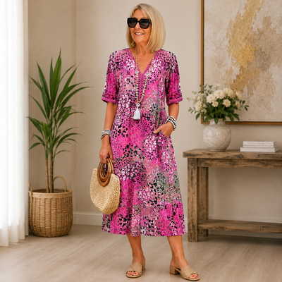Bella | Women's Dress Floral Midi Lightweight Breathable Summer 3