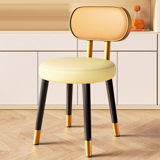 Black Dining Chair | Faux Nappa Leather Upholstery | Nordic Style | Carbon Steel Frame for Dining Room 0