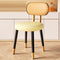 Black Dining Chair | Faux Nappa Leather Upholstery | Nordic Style | Carbon Steel Frame for Dining Room