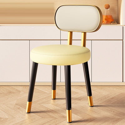 Black Dining Chair | Faux Nappa Leather Upholstery | Nordic Style | Carbon Steel Frame for Dining Room 10