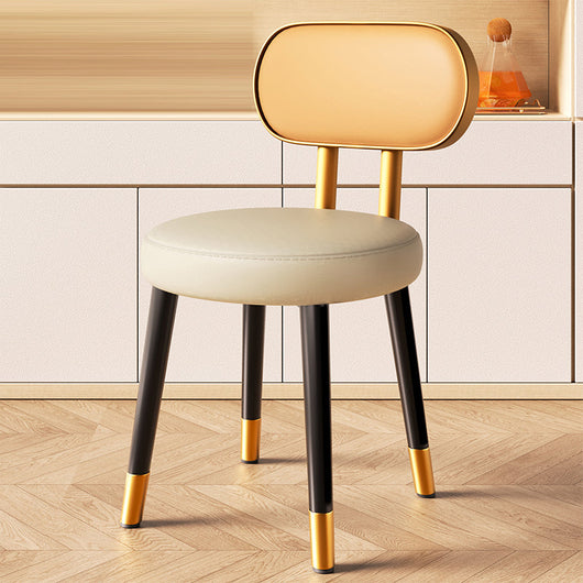 Black Dining Chair | Faux Nappa Leather Upholstery | Nordic Style | Carbon Steel Frame for Dining Room 11
