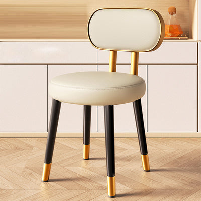 Black Dining Chair | Faux Nappa Leather Upholstery | Nordic Style | Carbon Steel Frame for Dining Room 13