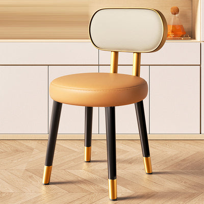 Black Dining Chair | Faux Nappa Leather Upholstery | Nordic Style | Carbon Steel Frame for Dining Room 15