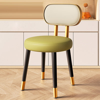 Black Dining Chair | Faux Nappa Leather Upholstery | Nordic Style | Carbon Steel Frame for Dining Room 17