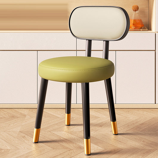 Black Dining Chair | Faux Nappa Leather Upholstery | Nordic Style | Carbon Steel Frame for Dining Room 18