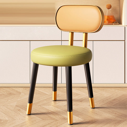 Black Dining Chair | Faux Nappa Leather Upholstery | Nordic Style | Carbon Steel Frame for Dining Room 19