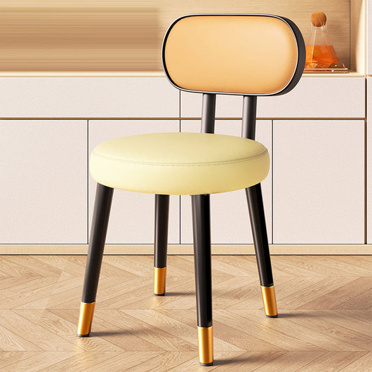 Black Dining Chair | Faux Nappa Leather Upholstery | Nordic Style | Carbon Steel Frame for Dining Room 21
