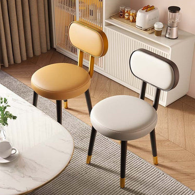 Black Dining Chair | Faux Nappa Leather Upholstery | Nordic Style | Carbon Steel Frame for Dining Room 2