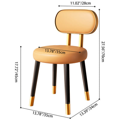 Black Dining Chair | Faux Nappa Leather Upholstery | Nordic Style | Carbon Steel Frame for Dining Room 4