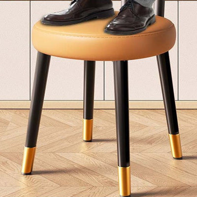 Black Dining Chair | Faux Nappa Leather Upholstery | Nordic Style | Carbon Steel Frame for Dining Room 7