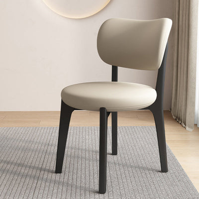 Black Dining Chair | Oak Frame | Faux Leather Upholstery | Modern Scandinavian Design | Dining Room 16