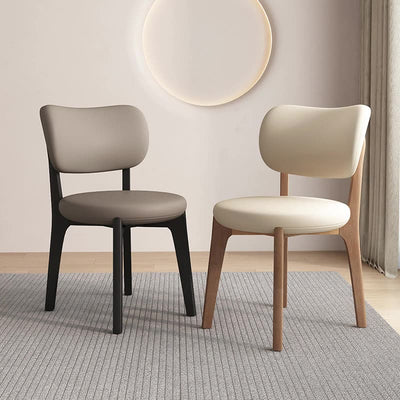 Black Dining Chair | Oak Frame | Faux Leather Upholstery | Modern Scandinavian Design | Dining Room 2