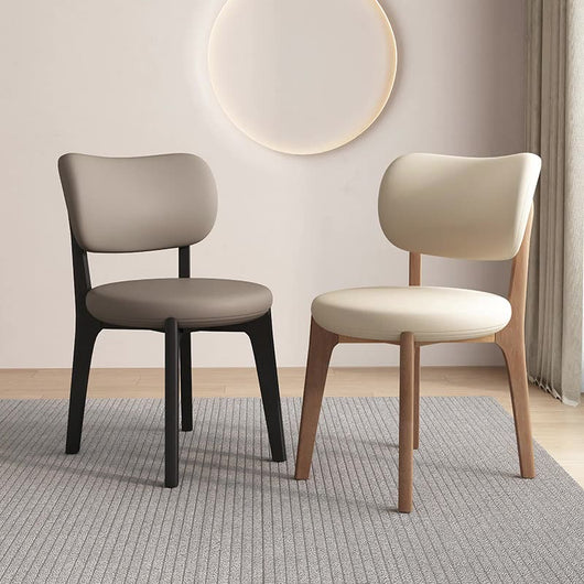 Black Dining Chair | Oak Frame | Faux Leather Upholstery | Modern Scandinavian Design | Dining Room 2