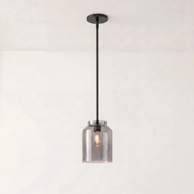 Black Pendant Light for Kitchen Island Adjustable Height Matte Metal Modern Design 47