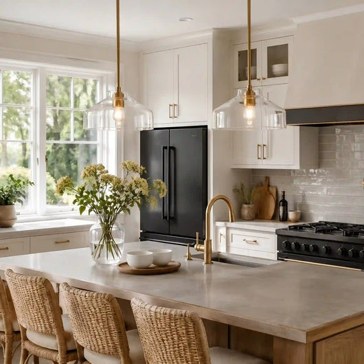 Black Pendant Light for Kitchen Island Adjustable Height Matte Metal Modern Design 8