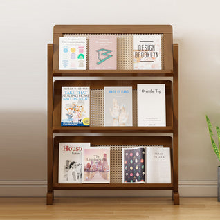 Bookshelf | Bamboo & Synthetic Rattan | 3-Tier Storage Solution | Modern Living Room & Bedroom Decor