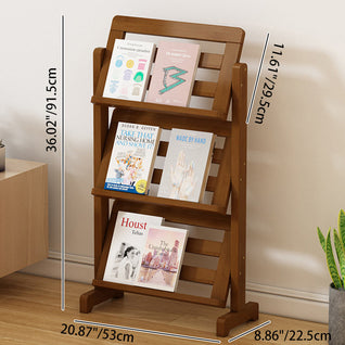 Bookshelf | Bamboo & Synthetic Rattan | 3-Tier Storage Solution | Modern Living Room & Bedroom Decor