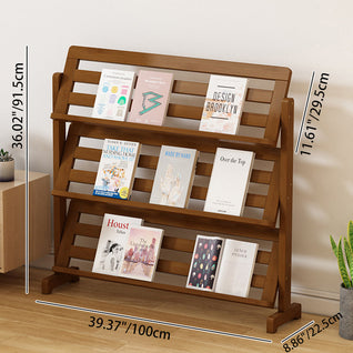 Bookshelf | Bamboo & Synthetic Rattan | 3-Tier Storage Solution | Modern Living Room & Bedroom Decor