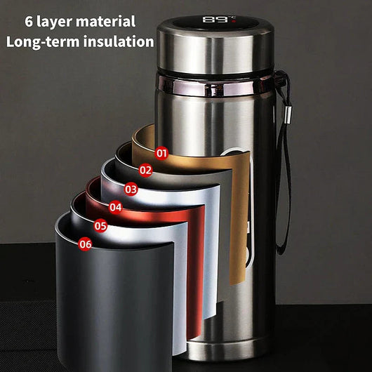 BowLift | Durable Stainless Steel Thermos Water Bottle with LED Display 2