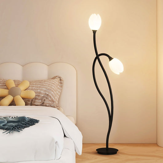 BowLift | Elegant Modern Floral Floor Lamp for Living Room Illumination 2