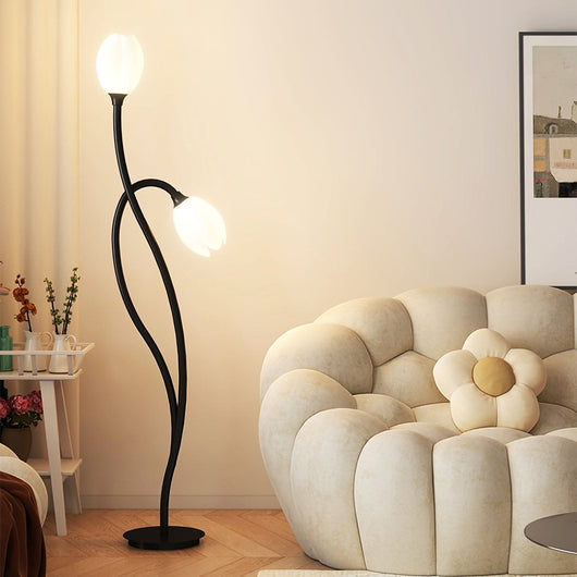 BowLift | Elegant Modern Floral Floor Lamp for Living Room Illumination 9