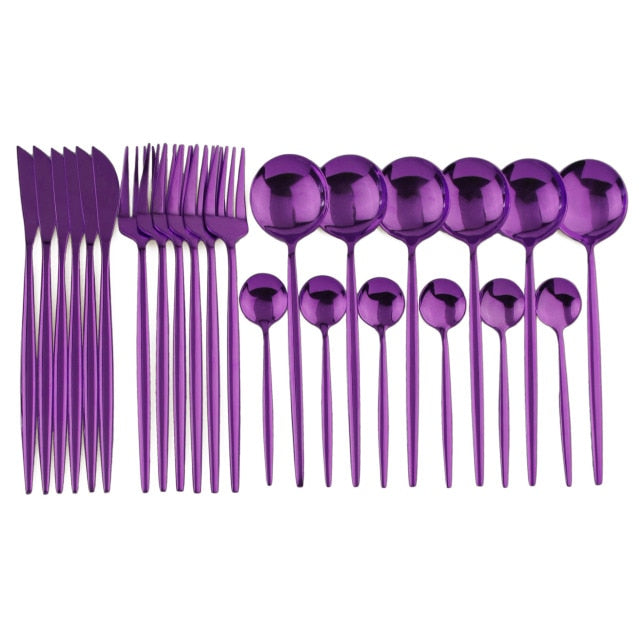 BowLift | Elegant Stainless Steel 24-Piece Cutlery Set for Stylish Dining 11