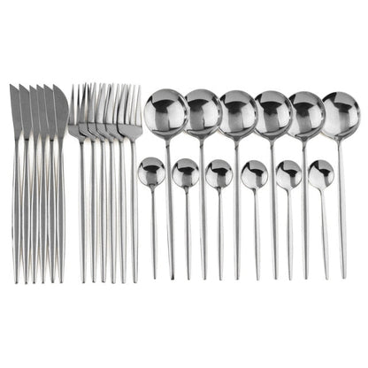 BowLift | Elegant Stainless Steel 24-Piece Cutlery Set for Stylish Dining 3