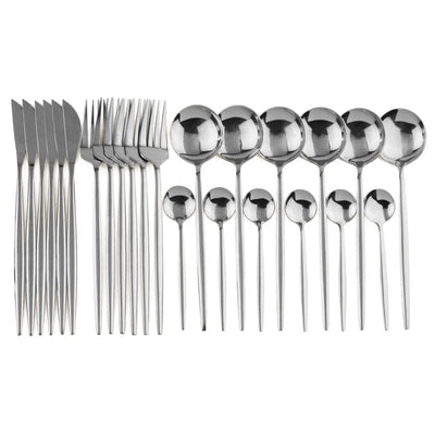 BowLift | Elegant Stainless Steel 24-Piece Cutlery Set for Stylish Dining 3