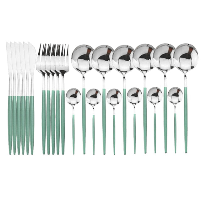 BowLift | Elegant Stainless Steel 24-Piece Cutlery Set for Stylish Dining 4