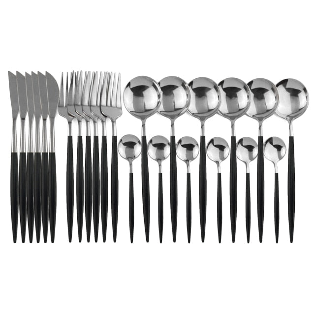 BowLift | Elegant Stainless Steel 24-Piece Cutlery Set for Stylish Dining 7