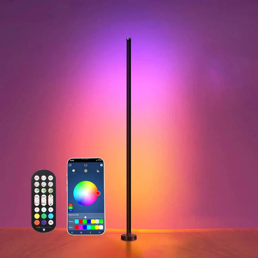BowLift | Modern Black Standing Floor Lamp with RGB LED and Smart Control 0