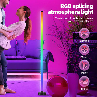 BowLift | Modern Black Standing Floor Lamp with RGB LED and Smart Control 2