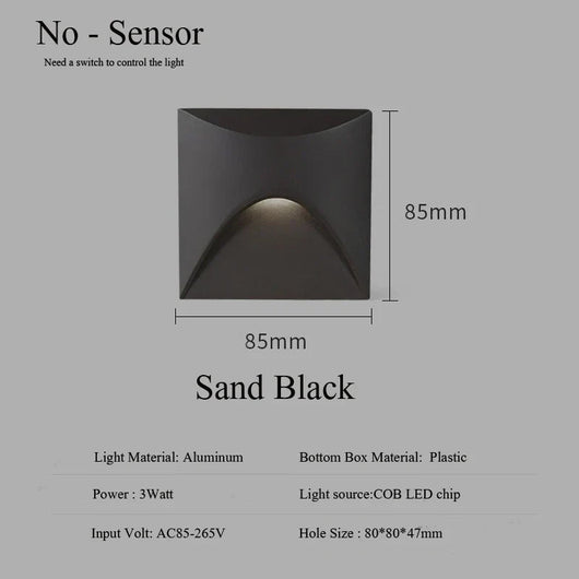 BowLift | Modern Waterproof Outdoor Wall Light Fixture with LED Illumination 8