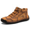 Men's Orthopedic Ankle Boots Genuine Leather Vintage Lace-Up Comfort Shoes