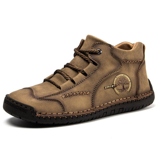Brandon | Orthopedic Boots Vintage Design Brown Genuine Leather Men Adult 1