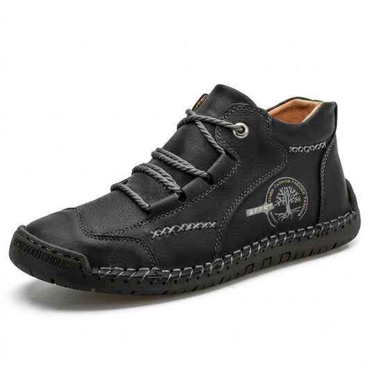Brandon | Orthopedic Boots Vintage Design Brown Genuine Leather Men Adult 9