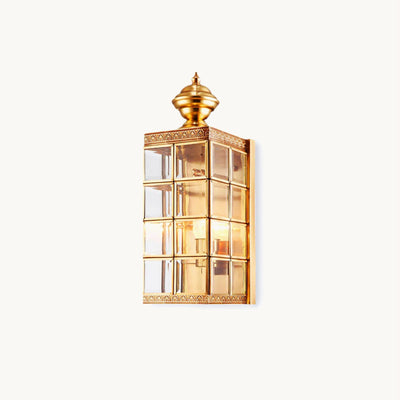 BrassAura | Elegant Minimalist Outdoor Wall Lantern for Stylish Illumination 1
