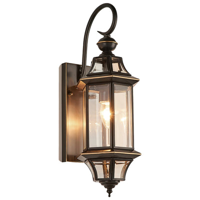 BrassElegance | Classic Durable Outdoor Wall Lamp for Elegant Gardens 0