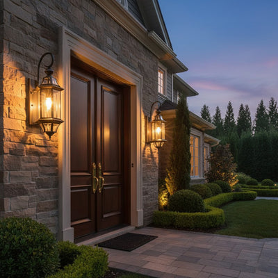 BrassElegance | Classic Durable Outdoor Wall Lamp for Elegant Gardens 6
