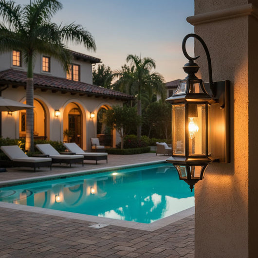 BrassElegance | Classic Durable Outdoor Wall Lamp for Elegant Gardens 7