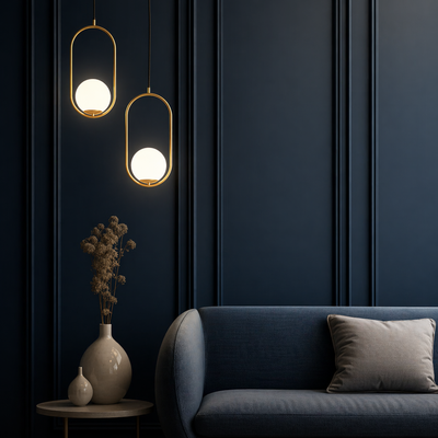 BrassSphere | Elegant Nordic Glass Pendant Light with Minimalist Design 2