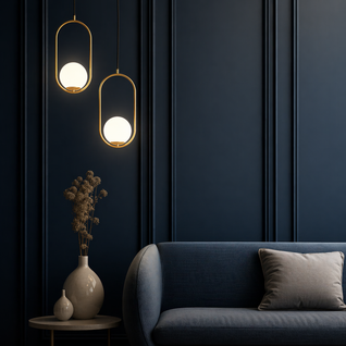 BrassSphere | Elegant Nordic Glass Pendant Light with Minimalist Design