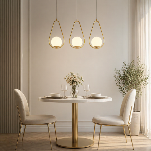 BrassSphere | Elegant Nordic Glass Pendant Light with Minimalist Design 4