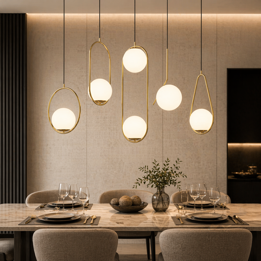 BrassSphere | Elegant Nordic Glass Pendant Light with Minimalist Design 6