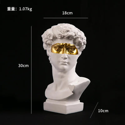 Bust Sculpture | Handcrafted Resin Modern Art Piece with Intricate Detail | Living Room Decor 0